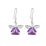 Aretes Orquídea Morada Mini