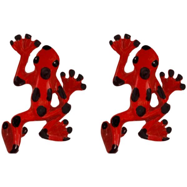 Aretes Rana Mini Roja